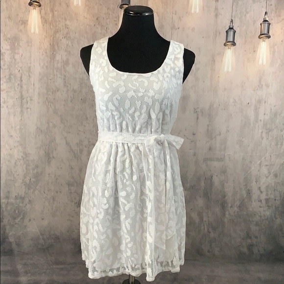 leopard print lace dress